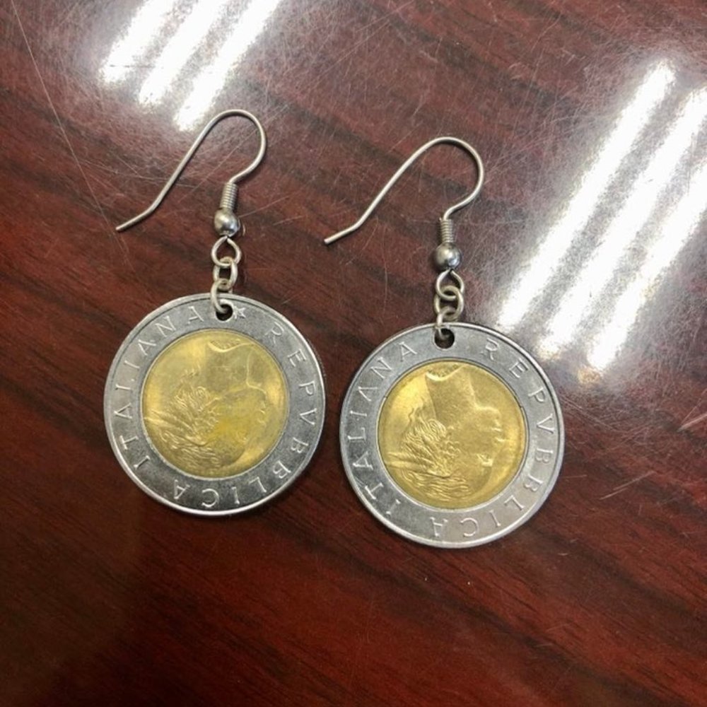 *40-50% OFF!* Italiana Republica Lire Earrings L.500